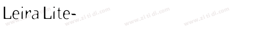 Leira Lite字体转换